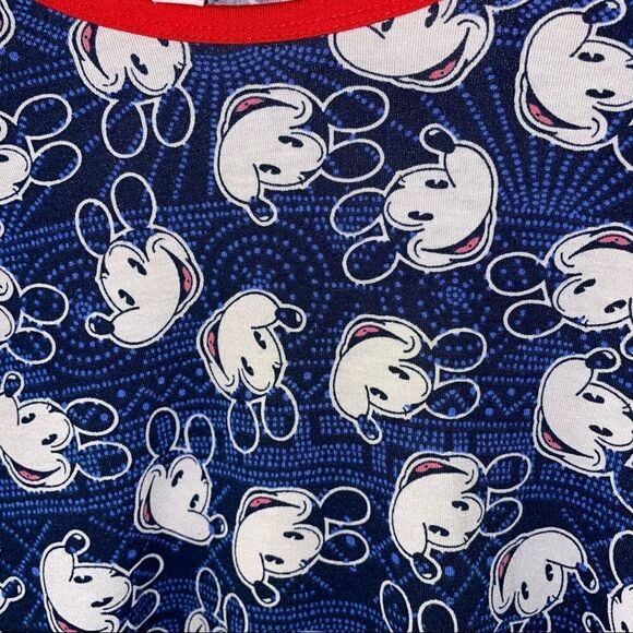 LULAROE DISNEY MICKEY Sloan Mouse 3/4 red sleeve/blue background sz M EUC - Picture 3 of 7